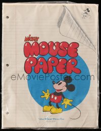 7h0126 MICKEY MOUSE pack of 50 sheets of notebook paper 1970s each sheet has a tiny image of him!