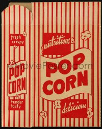 7h0148 POPCORN popcorn box 1950s you can serve popcorn in it to impress your friends!