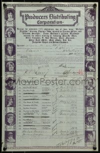 7h0151 PRODUCERS DISTRIBUTING CORPORATION group of 2 licensing agreements 1925 for 26 photoplays!