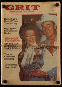 7h0156 ROY ROGERS/DALE EVANS 11x16 newspaper 1979 Grit: America's Greatest Family Newspaper!