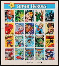 7h0171 SUPER HEROES STAMP SHEET stamp sheet 2006 DC Comics, Superman & more, 20 stamps!