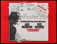 7h0582 CHINATOWN French pressbook R1970s Jim Pearsall art of Jack Nicholson & Faye Dunaway, Polanski