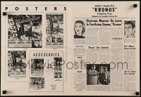 7h1257 KRONOS pressbook 1957 horrifying world-destroying monster, conqueror of the universe!