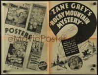 7h1300 ROCKY MOUNTAIN MYSTERY pressbook 1935 Zane Grey, Randolph Scott, early Ann Sheridan!