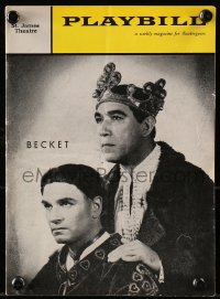 7h0693 BECKET playbill 1960 starring Laurence Olivier & Anthony Quinn on Broadway!