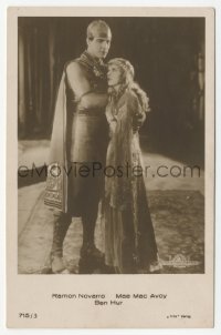 7h0432 BEN-HUR German postcard 1925 full-length c/u of Ramon Novarro & May McAvoy as Esther!