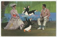 7h0440 MARY POPPINS postcard 1990s promoting limited edition animation cel, Andrews, Van Dyke, Disney