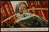 7h0444 THIS IS CINERAMA postcard 1952 I Was in Cinerama, theater audience in rollercoaster scene!
