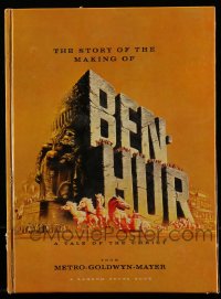 7h1104 BEN-HUR hardcover souvenir program book 1960 William Wyler epic, includes 7x11 fold-out art!