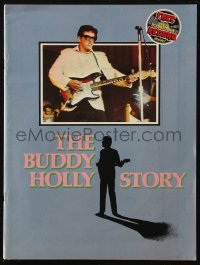 7h1107 BUDDY HOLLY STORY souvenir program book 1978 Gary Busey, rock & roll, includes vinyl record!