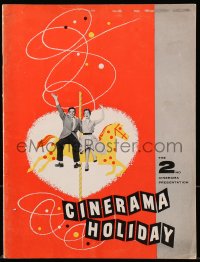 7h1112 CINERAMA HOLIDAY souvenir program book 1956 you feel like a participating member of the movie!