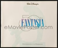 7h1119 FANTASIA souvenir program book R1990 Disney classic 50th anniversary commemorative edition!