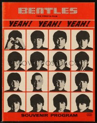 7h1128 HARD DAY'S NIGHT German souvenir program book 1964 The Beatles' 1st movie, Yeah, Yeah, Yeah!