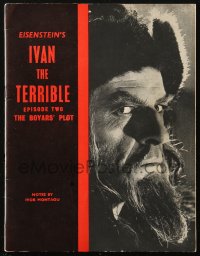 7h1138 IVAN THE TERRIBLE PART TWO English souvenir program book 1958 Sergei Eisenstein, Cherkasov!