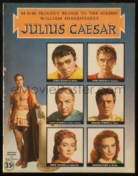 7h1140 JULIUS CAESAR souvenir program book 1953 Marlon Brando, James Mason, Garson, Shakespeare!