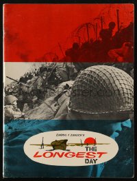 7h1144 LONGEST DAY souvenir program book 1962 WWII D-Day movie with 42 international stars!