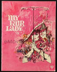 7h1148 MY FAIR LADY softcover souvenir program book 1964 Audrey Hepburn & Rex Harrison, Bob Peak art!