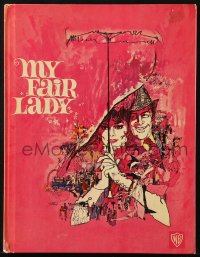 7h1147 MY FAIR LADY hardcover souvenir program book 1964 Audrey Hepburn & Rex Harrison by Bob Peak!