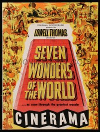 7h1157 SEVEN WONDERS OF THE WORLD Cinerama souvenir program book 1956 famous landmarks in Cinerama!