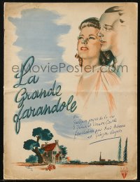 7h1168 STORY OF VERNON & IRENE CASTLE French souvenir program book 1939 Astaire & Rogers, Gerard art