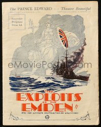 7h0858 EXPLOITS OF THE EMDEN Australian program 1928 cool art by Wynne W. Davies, ultra rare!