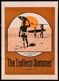 7h1117 ENDLESS SUMMER souvenir program book 1967 Van Hamersveld art, Bruce Brown, surfing classic!