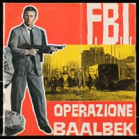 7h1059 LAST PLANE TO BAALBEK Italian promo brochure 1964 F.B.I. operazione Baalbeck, Rossana Podesta