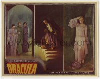 7h0720 DRACULA 11x14 REPRO photo 1980s Tod Browning, vampire Bela Lugosi, cool triple image!