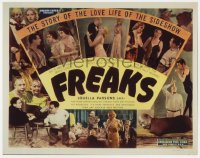7h0726 FREAKS 11x14 REPRO photo 1980s Tod Browning MGM classic, great 1932 title card image!