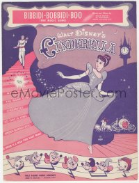 7h0994 CINDERELLA sheet music 1950 Walt Disney cartoon classic, Bibbidi-Bobbidi-Boo!