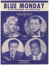 7h1001 GIRL CAN'T HELP IT sheet music 1956 Fats Domino, Jayne Mansfield, Tom Ewell, Edmund O'Brien