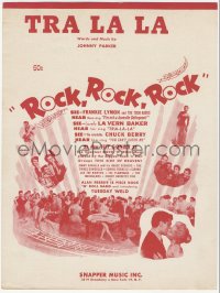 7h1016 ROCK ROCK ROCK sheet music 1956 Alan Freed, Chuck Berry, Connie Francis & Bo Diddley!