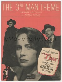 7h1026 THIRD MAN sheet music 1949 Orson Welles, Cotten & Valli classic noir, The Harry Lime Theme!