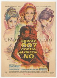7h0638 DR. NO Spanish herald 1963 different art of Sean Connery as James Bond & sexy girls by Mac!