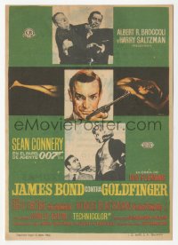 7h0642 GOLDFINGER Spanish herald 1965 three great images of Sean Connery as James Bond 007!