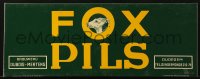 7h0291 FOX PILS 5x13 Belgian metal sign 1950s beer from Dubois-Martens brewery in Brussels!