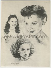 7h0492 JUDY GARLAND 9x12 art print 1978 three images of her created by Penny Alexander!