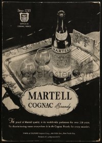 7h0292 MARTELL COGNAC BRANDY 10x14 advertising poster 1935 world-wide preference for over 220 years