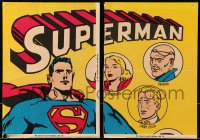 7h0852 SUPERMAN INCOMPLETE 10x13 Danish special poster 1970s Supergirl, Brainiac & Jimmy Olsen!