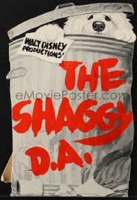 7h0304 SHAGGY D.A. 8x12 standee 1976 Walt Disney, different image of the dog hiding in trash can!