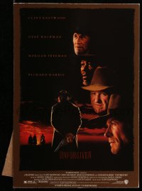 7h0306 UNFORGIVEN 6x9 mini standee 1992 Clint Eastwood, Gene Hackman, Morgan Freeman, Richard Harris