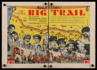 7h0809 BIG TRAIL 2-page trade ad 1930 John Wayne shown in cool different montage!