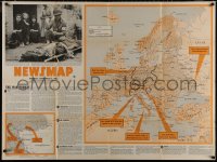 7h0377 NEWSMAP vol 2 no. 21 35x47 WWII war poster 1945 great images & information about war efforts!