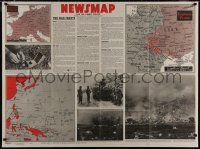 7h0382 NEWSMAP vol 2 no. 51 35x47 WWII war poster 1944 great images & information about war efforts!