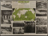 7h0380 NEWSMAP vol 2 no. 39 35x47 WWII war poster 1944 great images & information about war efforts!