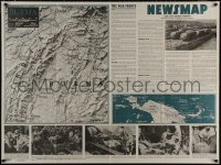 7h0383 NEWSMAP vol 2 no. 52 35x47 WWII war poster 1944 great images & information about war efforts!