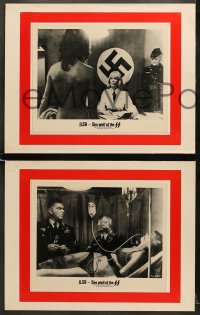7h0681 ILSA SHE WOLF OF THE SS group of 4 8x10 stills on 11x14 printed backgrounds 1974 Dyanne Thorne