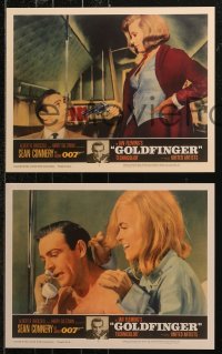 7h0741 GOLDFINGER set of 9 11x14 English commercial prints 2012 reproductions of original LCs & 1sh!