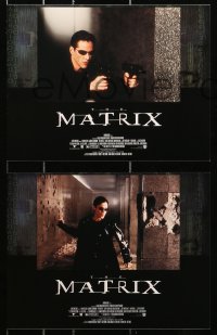 7h0753 MATRIX set of 8 9x11 commercial prints 2000s Keanu Reeves, Moss, Fishburne, Wachowskis!