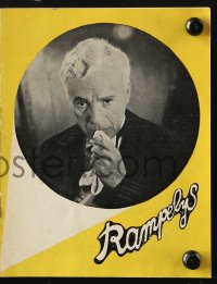 7h0517 LIMELIGHT yellow style Danish program 1952 different images of Charlie Chaplin + Tom art!